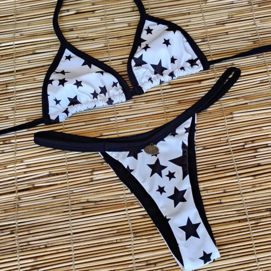 BLACK AND WHITE STAR BIKINI - NO RETURN