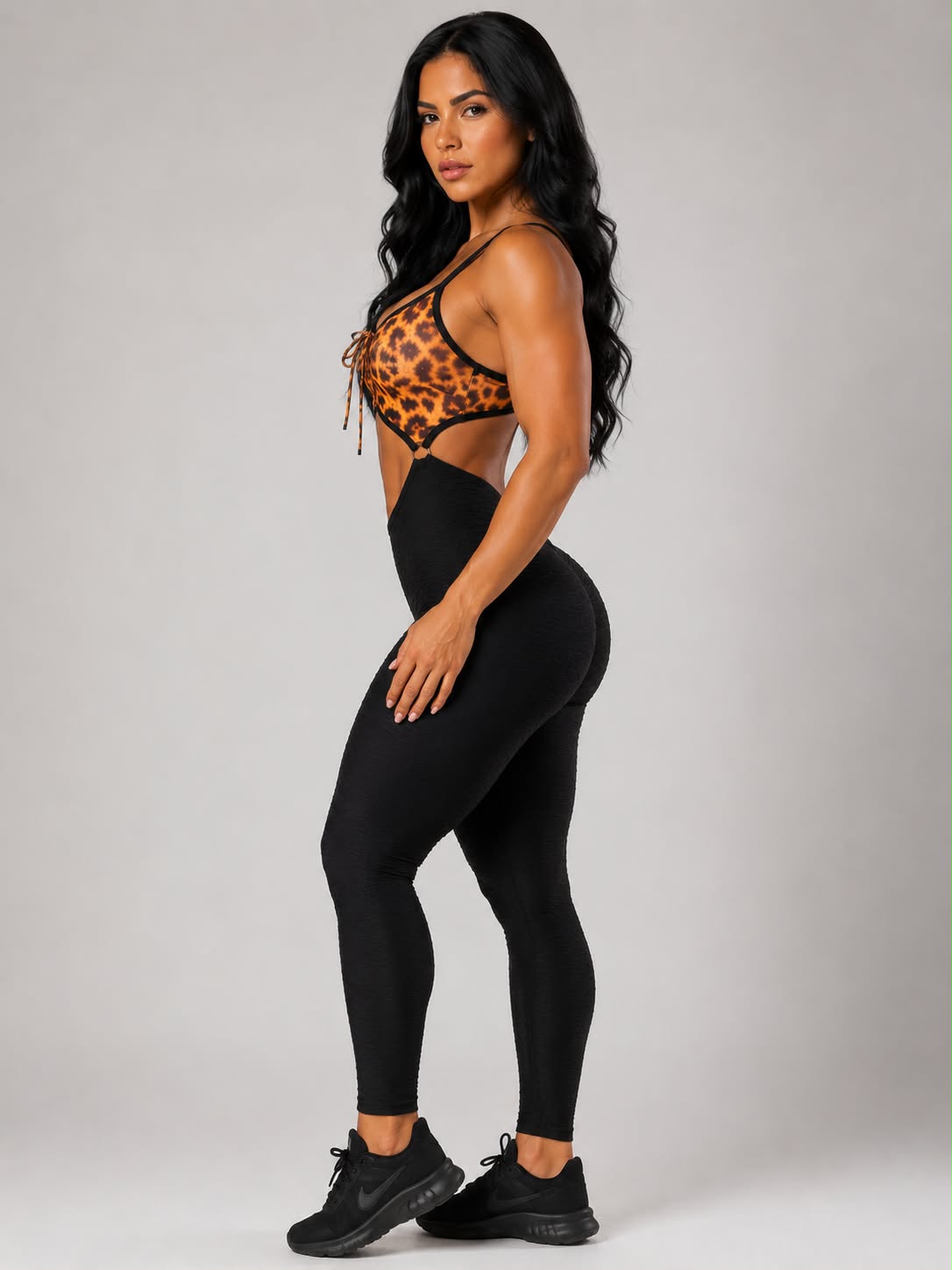 SCRUNCH BOOTY BLACK WAVE JULIA JUMPSUIT, NO RETURN