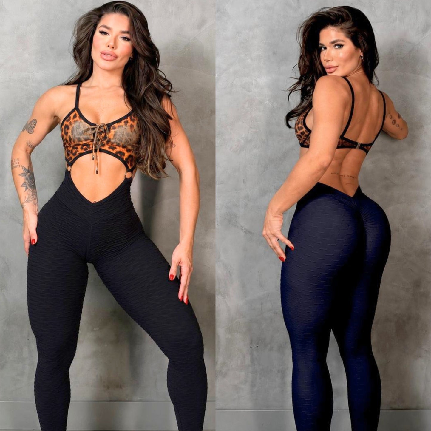 SCRUNCH BOOTY BLACK WAVE JULIA JUMPSUIT, NO RETURN