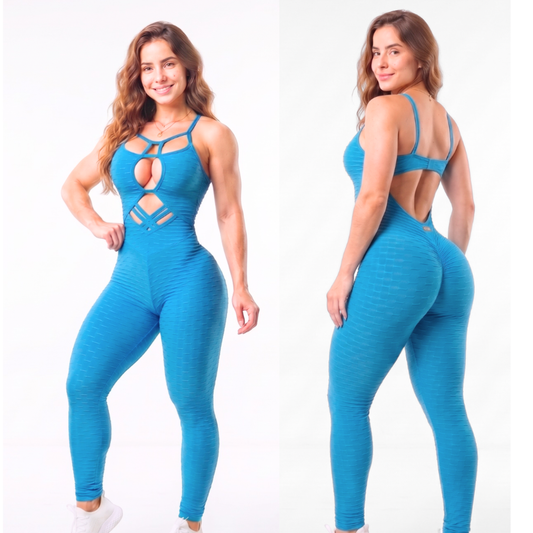 SCRUNCH BOOTY BLUE WAVE CAROL JUMPSUIT