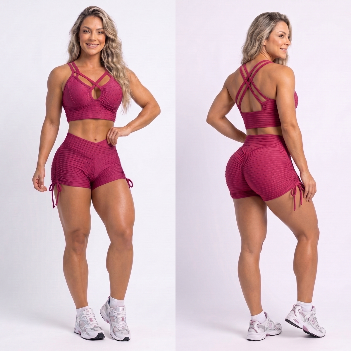 Pink Wave Lace Shorts - NO RETURN