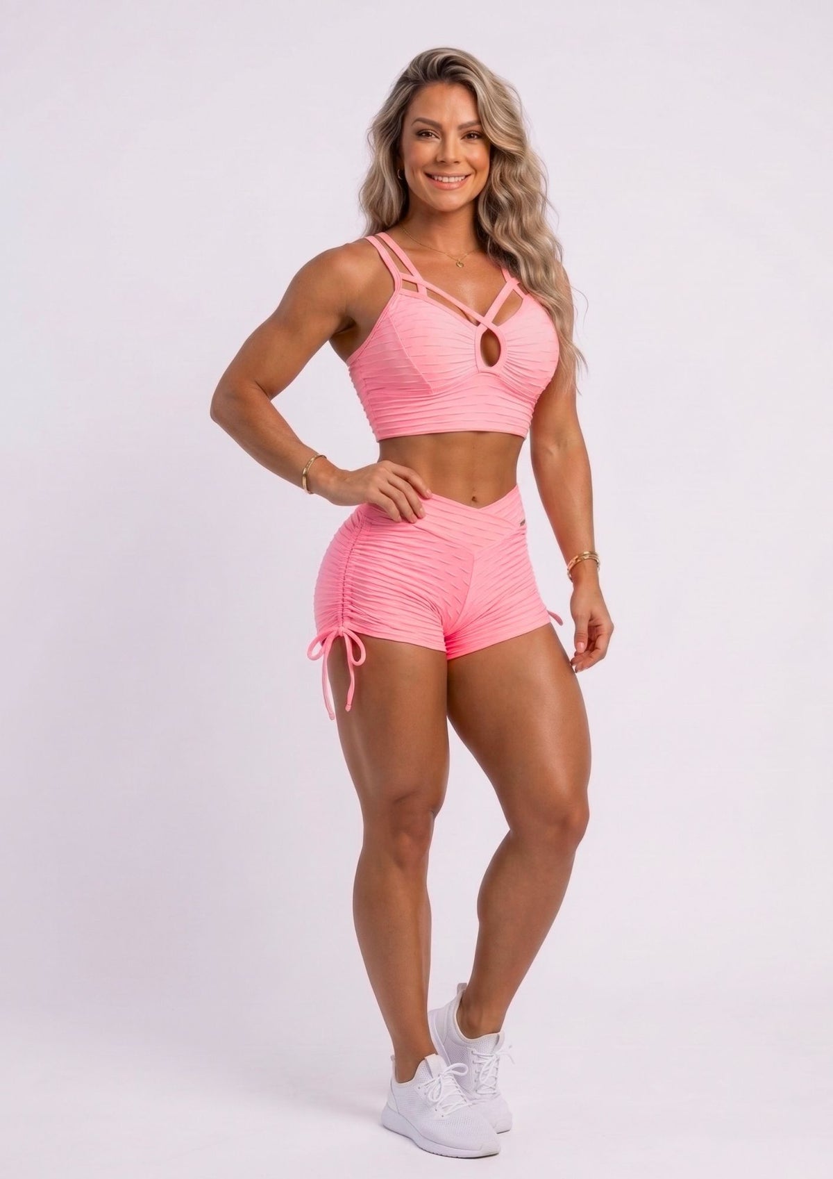 Scrunch Booty Light Pink Julie Shorts - NO RETURN