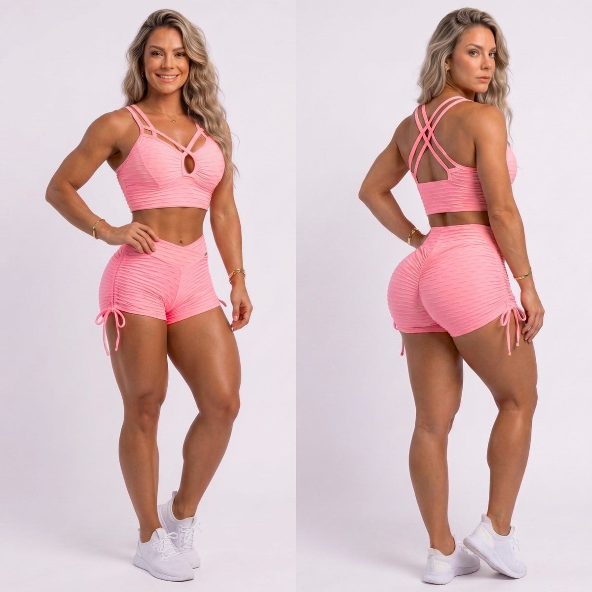 Scrunch Booty Light Pink Julie Shorts - NO RETURN