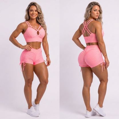 Scrunch Booty Light Pink Julie Shorts - NO RETURN