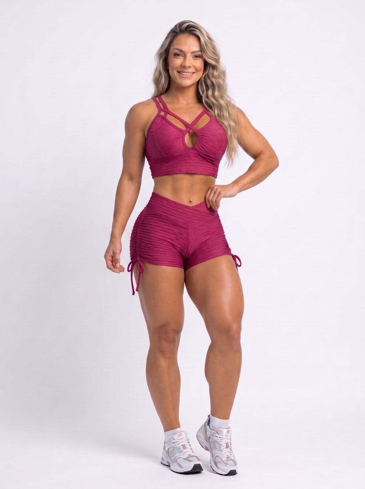 Pink Wave Lace Shorts - NO RETURN