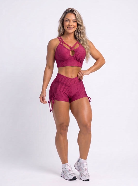 Pink Wave Lace Shorts - NO RETURN