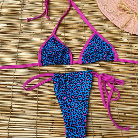 BLUE TEETH AND PINK LACE BIKINI - PROMO