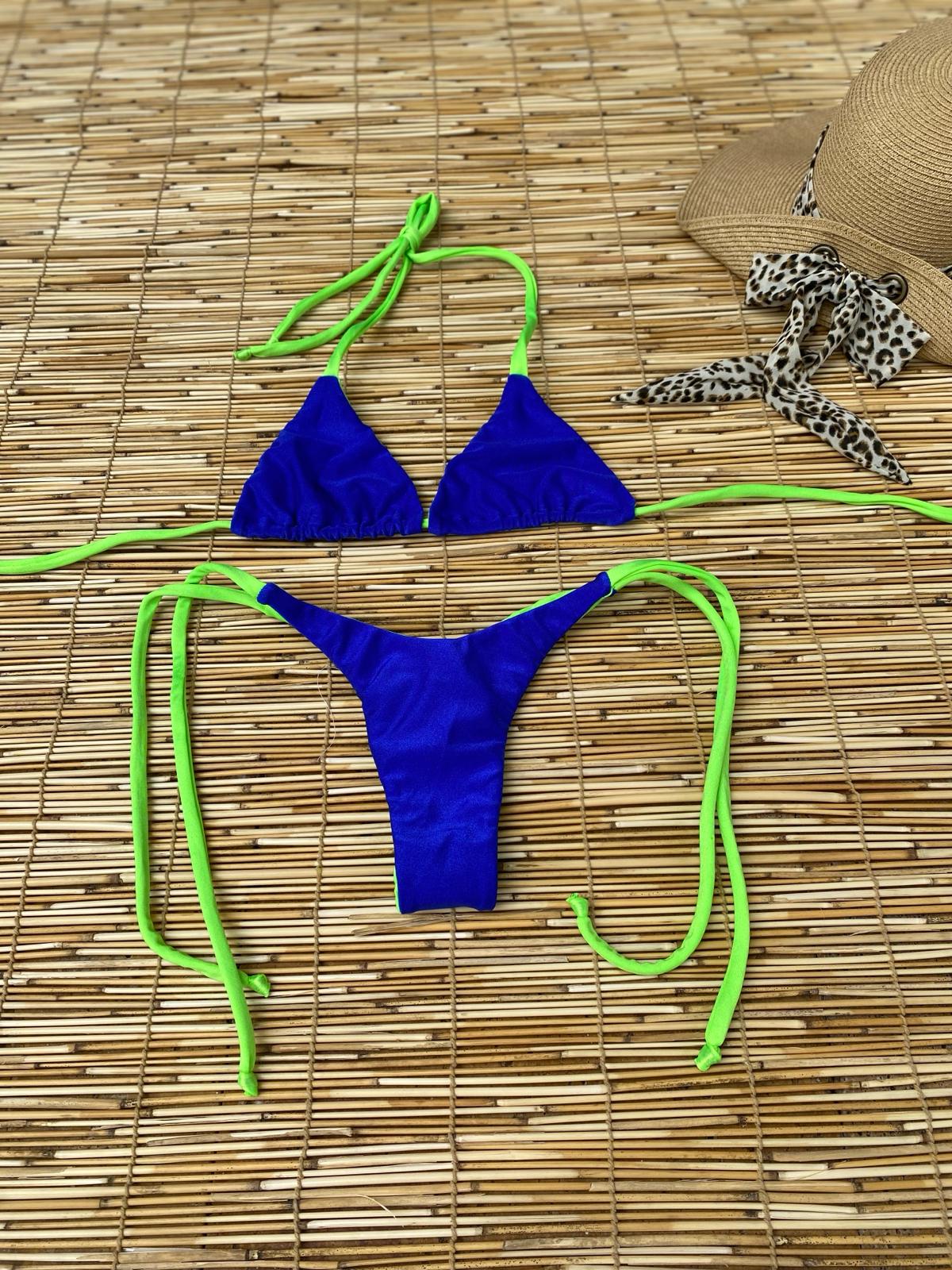 BLUE AND GREEN LACE BIKINI - PROMO