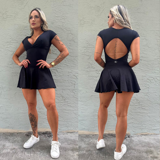 BLACK GORGEOUS SHORTS DRESS