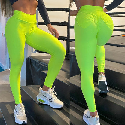 SCRUNCH BOOTY NEON GREEN POCKET LEGGINGS