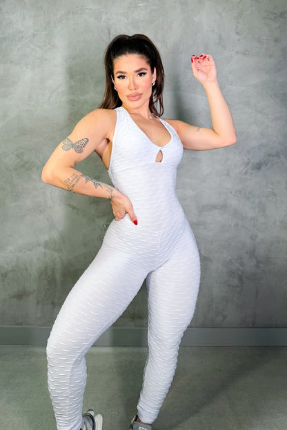 SCRUNCH BOOTY WHITE WAVE RINGS JUMPSUIT, NAO RETURN