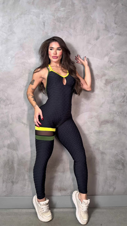 SCRUNCH BOOTY BLACK WAVE BRAZIL JUMPSUIT