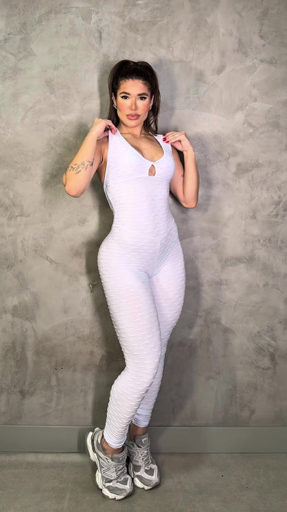 SCRUNCH BOOTY WHITE WAVE RINGS JUMPSUIT, NAO RETURN